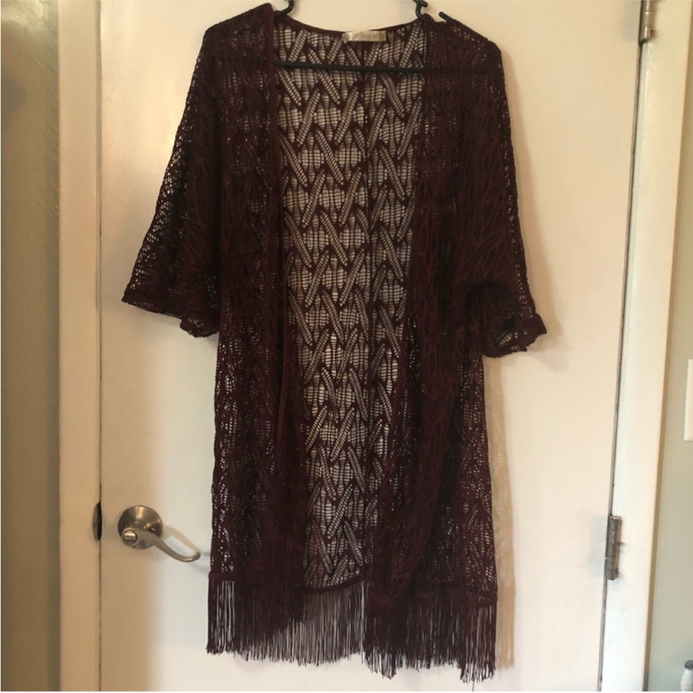 Liberty Love Burgundy Kimono | Size Medium